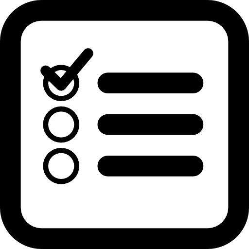Checklist square interface symbol of rounded corners